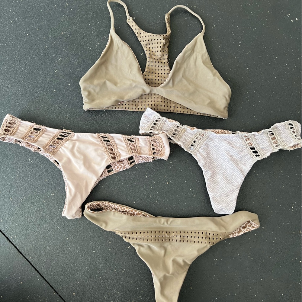 Acacia Bikini: Racerback Top & (3) Thong Bottoms